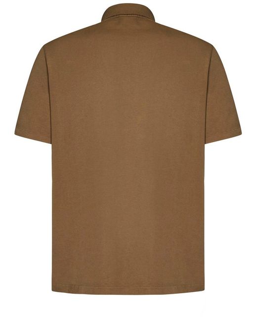 Boglioli Brown Cotton Polo Shirt for men