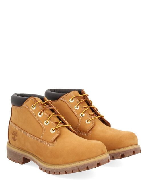 Timberland Orange Waterproof "Chukka" Boot for men
