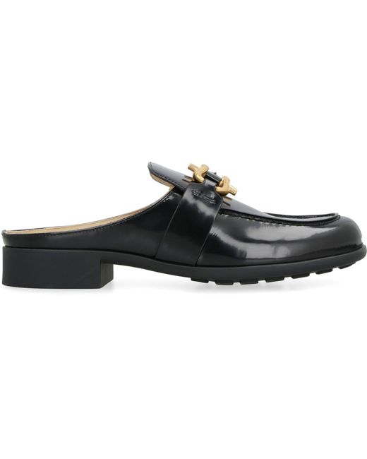 Bottega Veneta Black Monsieur Leather Loafers