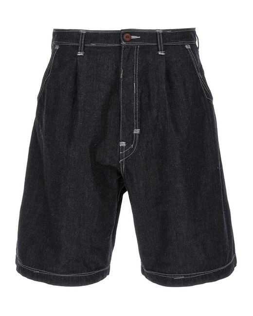 Junya Watanabe Blue Denim Bermuda Shorts for men