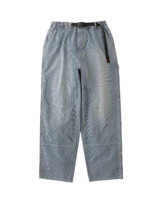 Gramicci Blue Japanese Hickory Denim Work Pant for men
