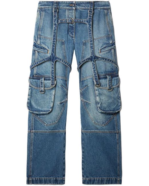 Off-White c/o Virgil Abloh Blue Off- Cargo Denim Jeans