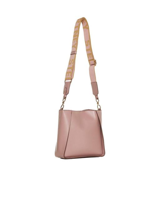 Stella McCartney Pink Perforated-Logo Shoulder Bag