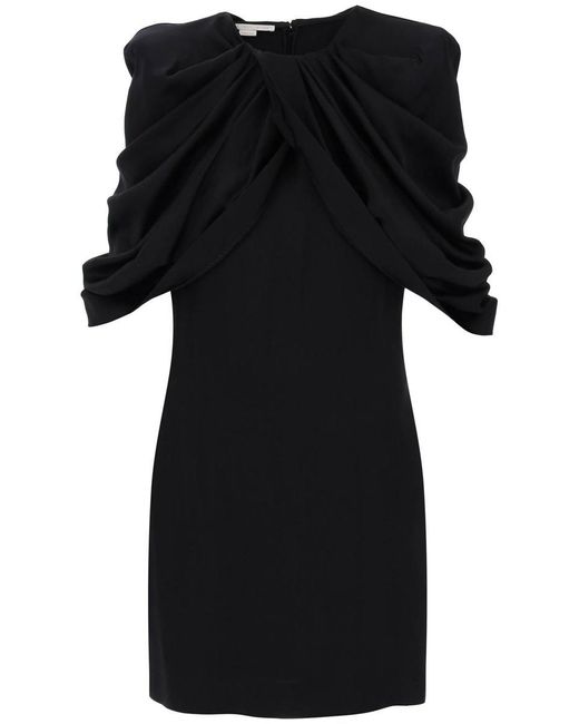 Stella McCartney Black Mini Dress With Petal Sleeves