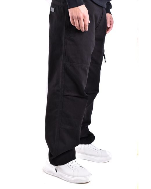 Moschino Black Relaxed-Fit Trousers With Adjustable Drawstring Hem for men