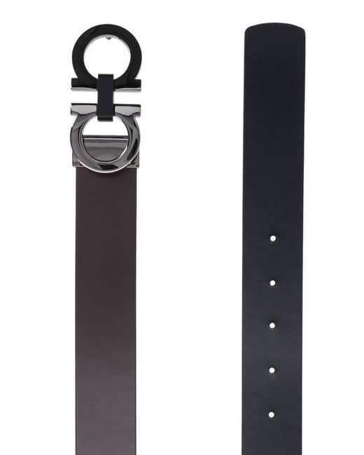 Ferragamo Black "gancini" Reversible Belt for men