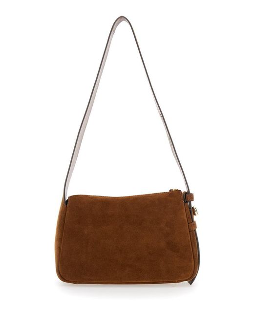 Tory Burch Brown 'Romy' Shoulder Bag With Adjustable Shoulder Strap