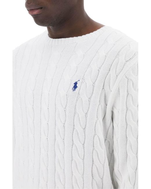 Polo Ralph Lauren White Cotton-Knit Sweater for men
