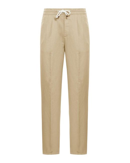 Brunello Cucinelli Natural Regular & Straight Leg Pants for men