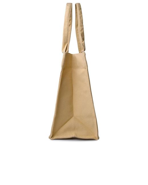 Ganni Natural 'easy' Cream Recycled Cotton Shopping Bag