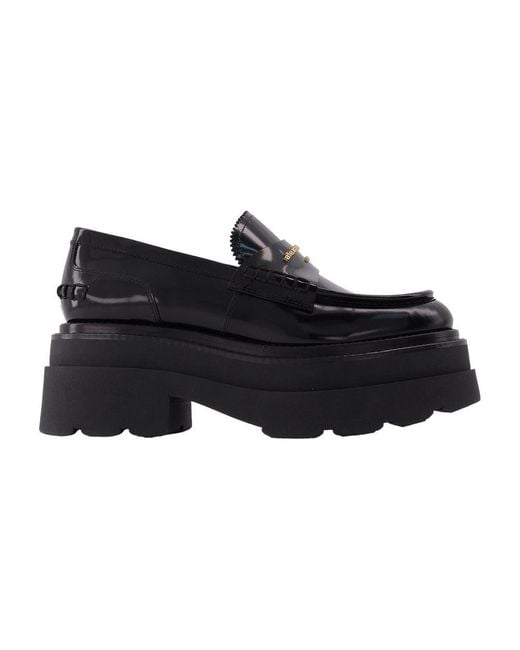 Alexander Wang Black Carter 75 Platform Loafers