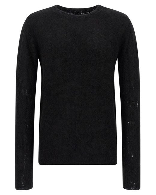 Thom Krom Black Alpaca Wool Sweater for men