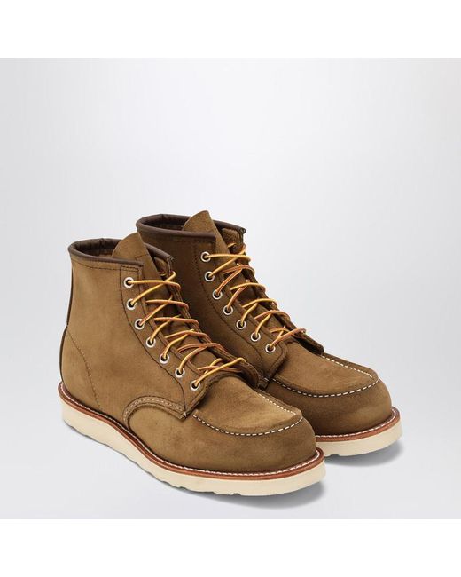 Red Wing Brown Classic Moc Suede Boot for men