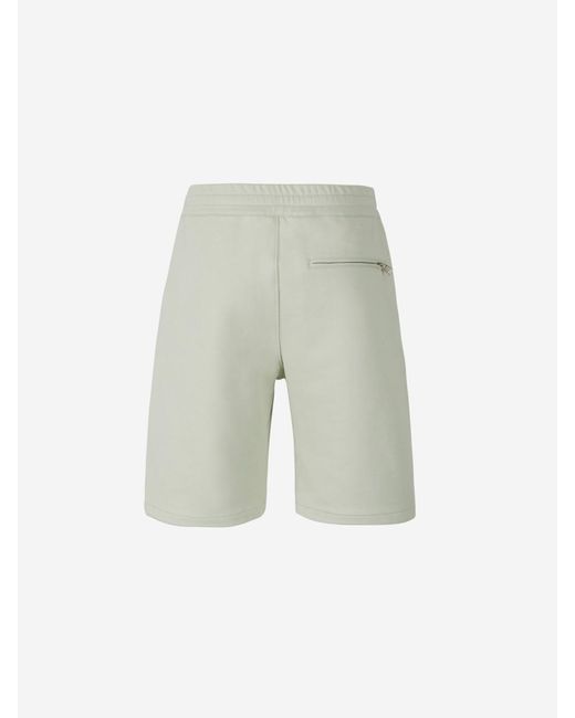 Alexander McQueen White Embroidered Logo Bermuda Shorts for men