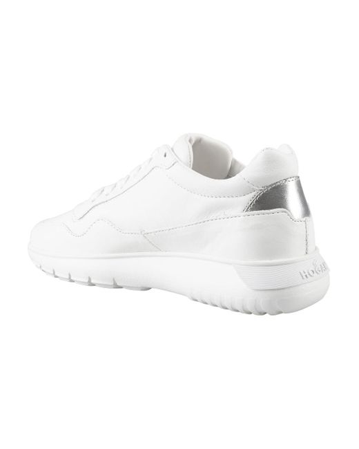Hogan Leather Sneakers Shoes in White | Lyst