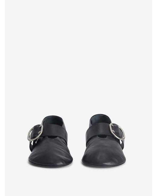 Jil Sander White Smooth Leather Ballerinas