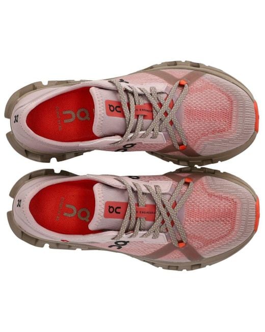 On Shoes Pink Cloud X 4 Ad Mauve Sneaker