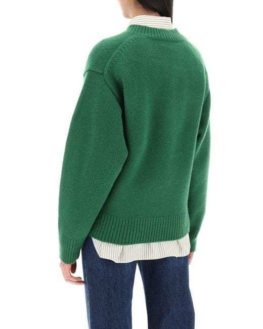 Totême  Green Wool And Cashmere Sweater