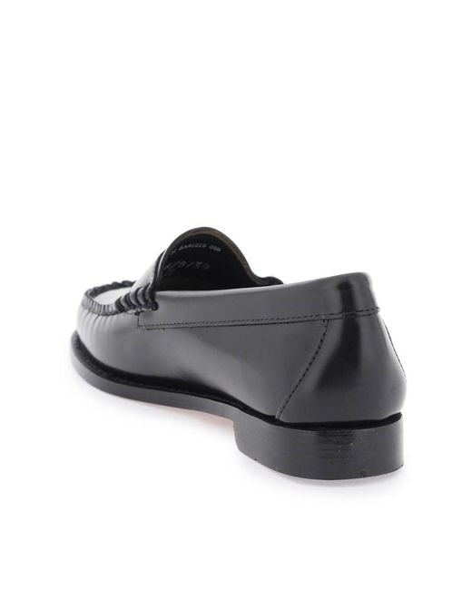 G.H.BASS Black 'weejuns' Penny Loafers