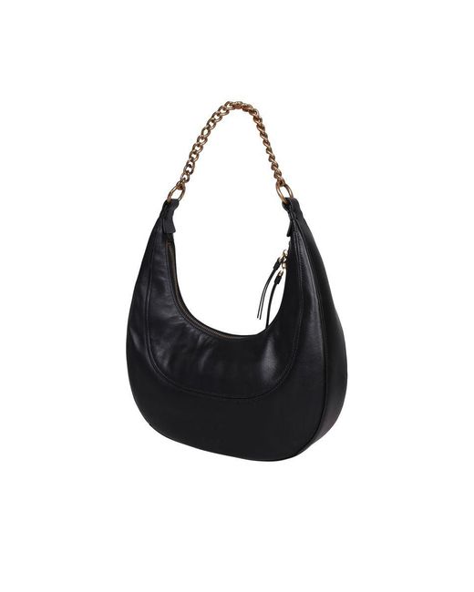 Pinko Black Brioche Leather Hobo-bag
