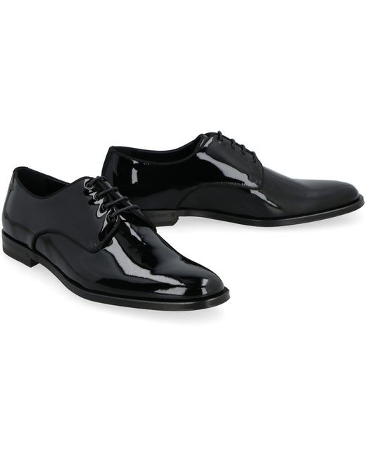 Dolce & Gabbana Black Lace-up Derby Shoes for men