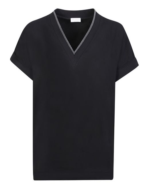 Brunello Cucinelli Black T-shirts