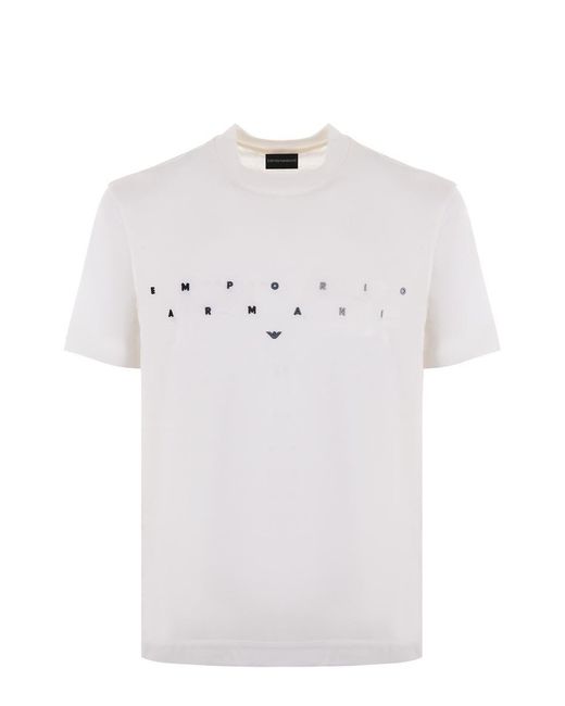 Emporio Armani White T-Shirts And Polos for men