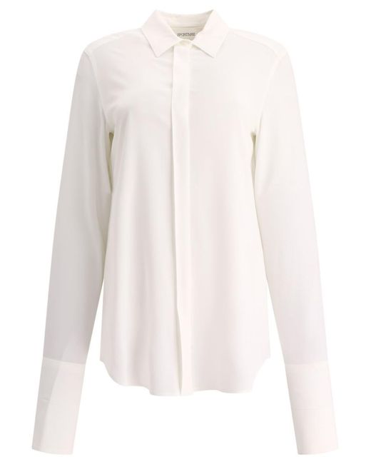 Sportmax White "yen" Silk Blend Shirt