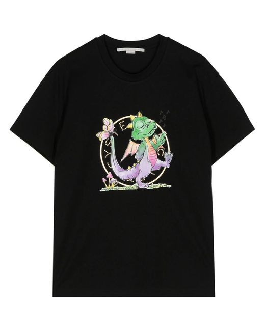 Stella McCartney Black Year Of The Dragon-print T-shirt