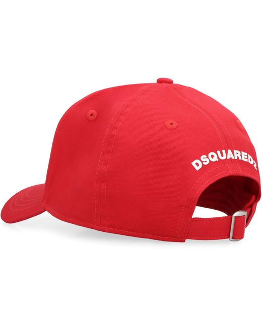 DSquared² Red Baseball Cap for men