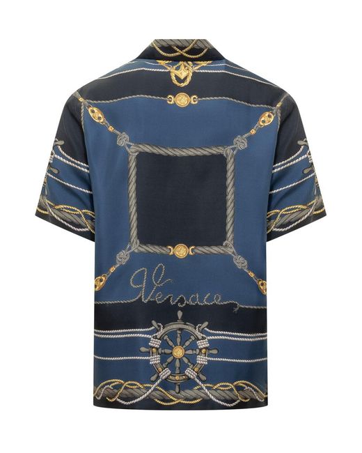 Versace Blue Nautical Shirt for men