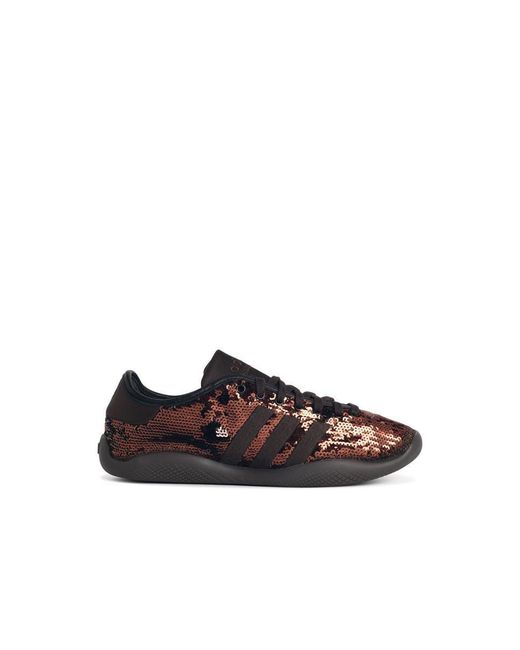 Adidas Originals Brown 'Karintha Sequin' Fabric Sneakers