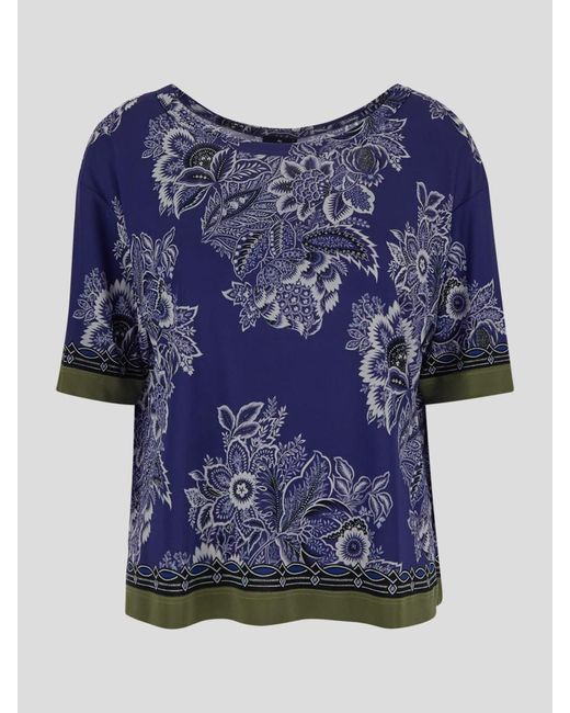 Etro Blue Floral T-Shirt