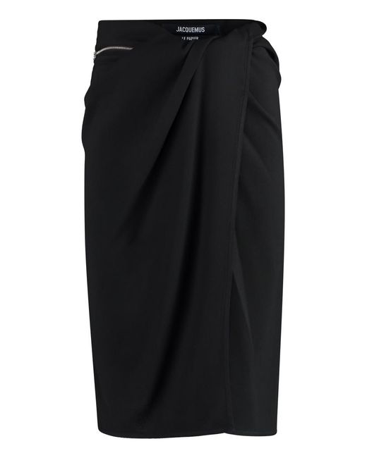 Jacquemus Black Bodri Midi Skirt