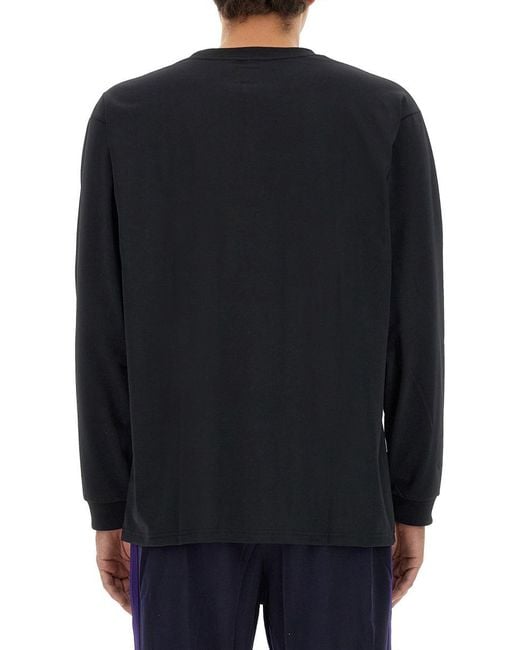 Needles Black T Shirt With Logo for men