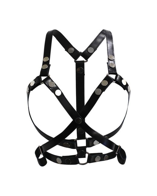 Junya Watanabe Black Studded Leather Harness Accessories