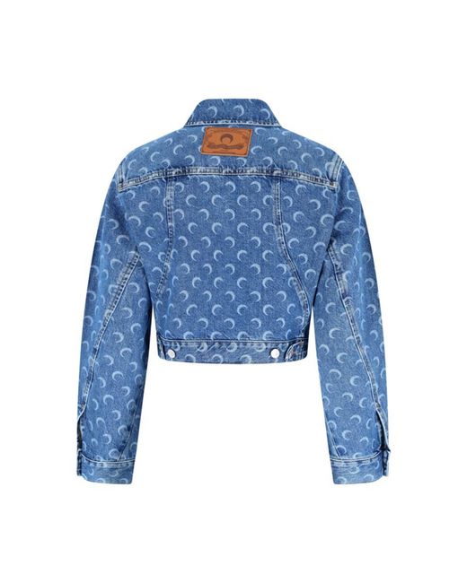 MARINE SERRE Blue Moon Crop Jacket
