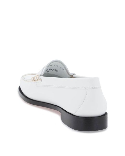 G.H.BASS White Weejuns Penny Loafers