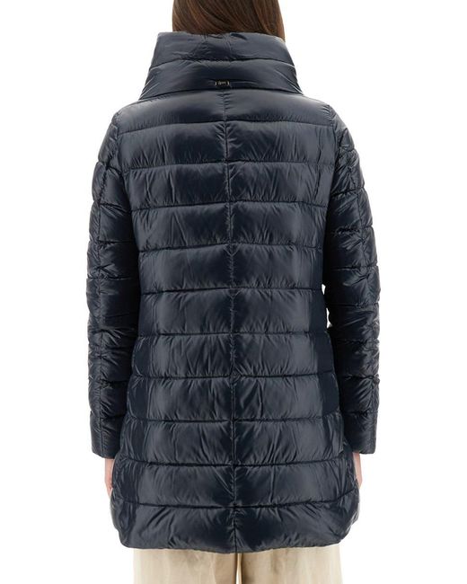 Herno A-Shape Amelia Down Jacket in Blue | Lyst UK