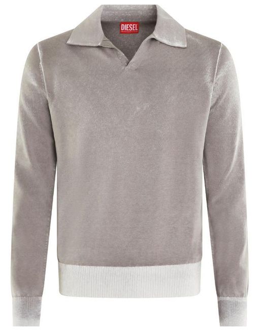 DIESEL Gray Sweaters for men