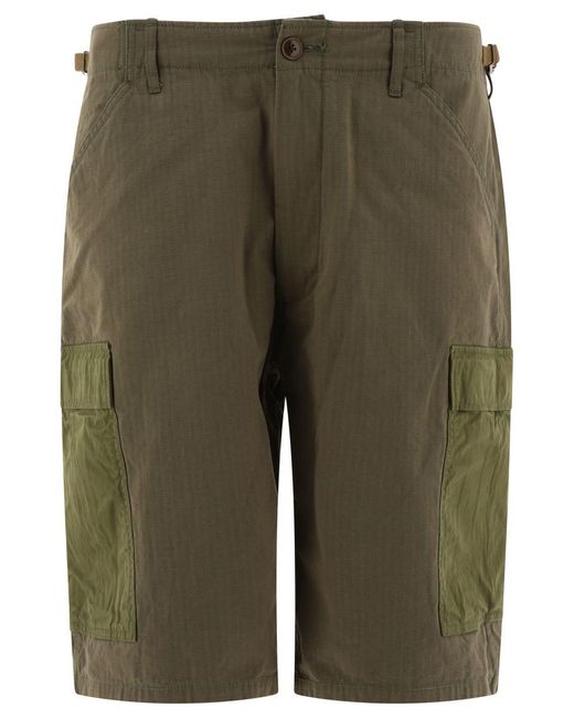 Nanamica Green Cargo Shorts for men