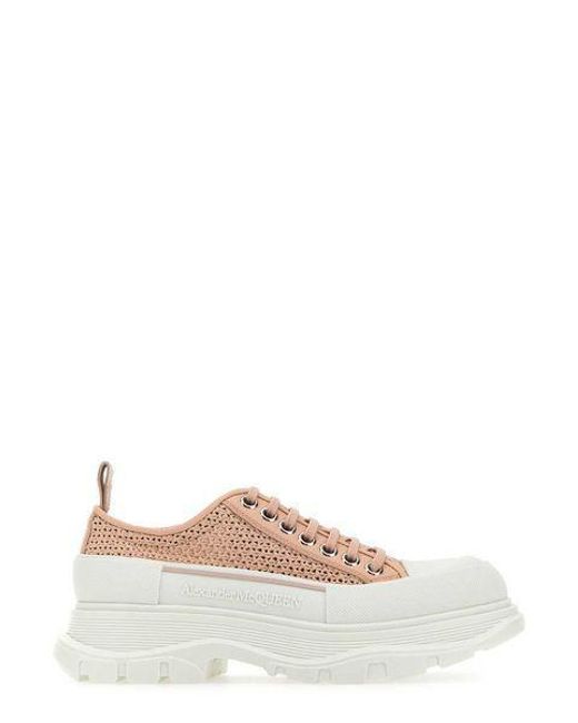 Alexander McQueen Multicolor Oversized Woven Lace Up Sneakers