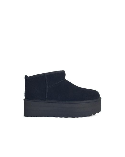 Ugg Blue Classic Ultra Mini Platform' Suede Boots