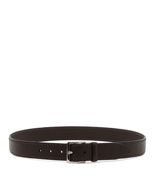 Orciani White Dollar Leather Belt for men