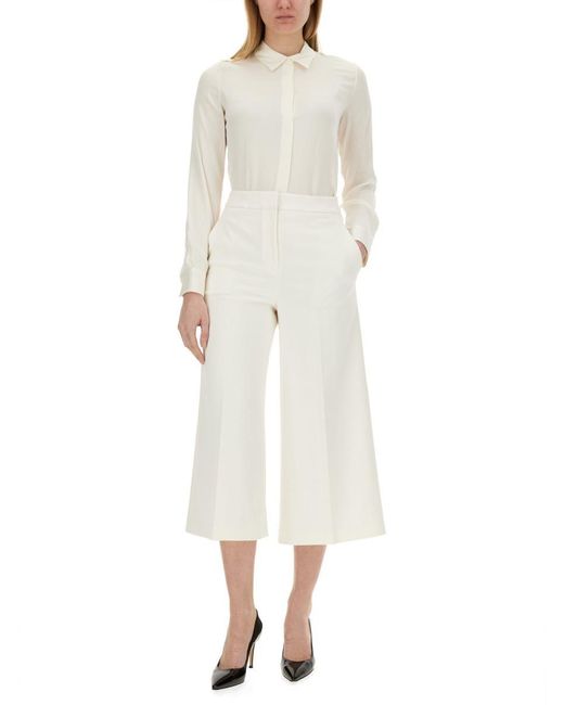 Theory White Cropped Pants