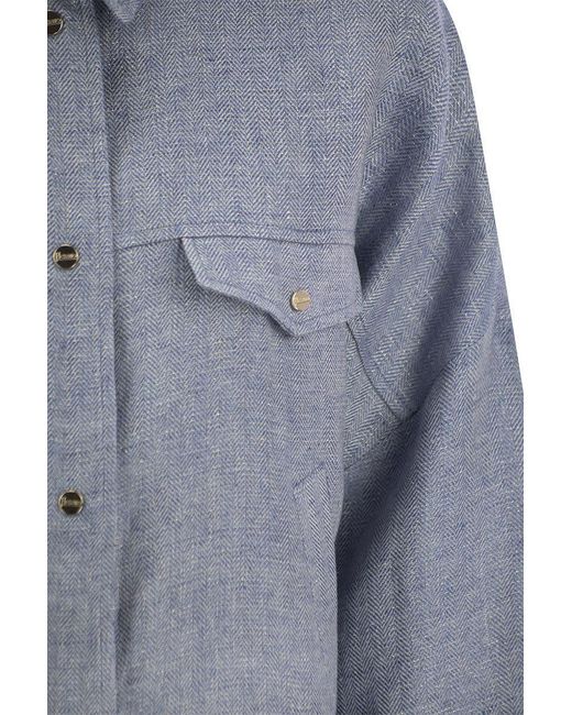 Herno Blue Pocket Detail Jacket