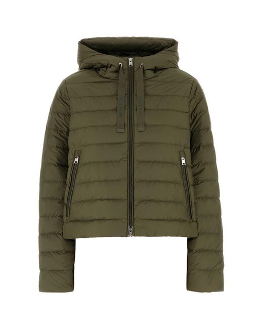 Woolrich Green Army Polyester Down Jacket