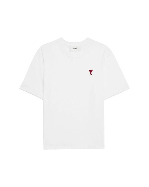AMI White Ami Paris T-shirts for men