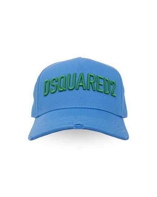 DSquared² Blue Embroidered Cotton Baseball Cap for men