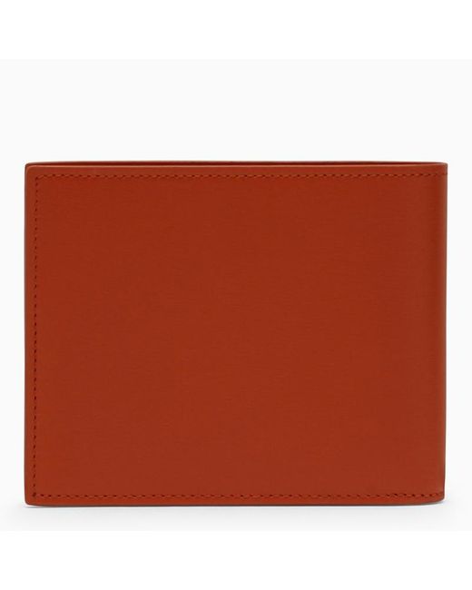 Ferragamo Terracotta Coloured Leather Wallet With Logo for men